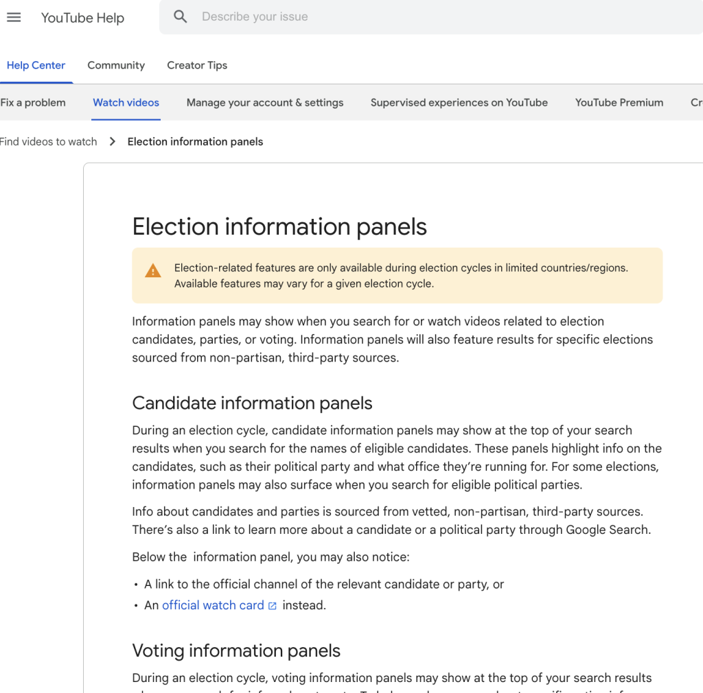 Help Info Panel AI generated “info panels” on YouTube « Ely Minnesota